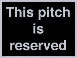 This pitch is reserved